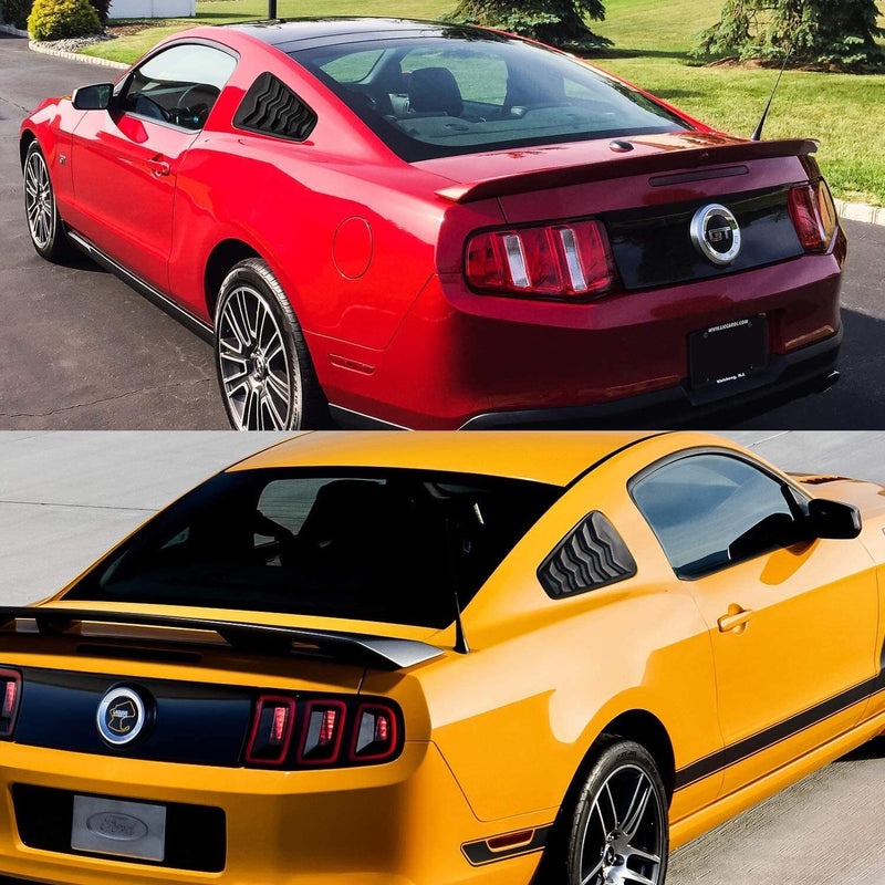 2Pcs Set Quarter Side Window Louvers Sun Shade Cover for Ford Mustang 2005-2014