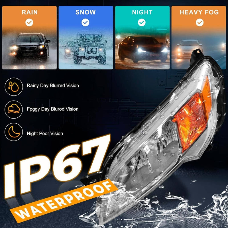 Left Driver Side Halogen Headlight for 2023-2026 Dodge Ram Promaster 1500 2500