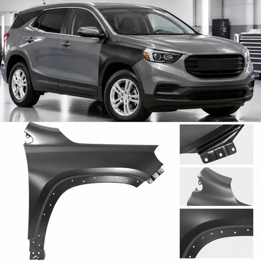 DURAFORCE Front Right Passenger Fender Panel for GMC Terrain 2018-22 Black Electrophoresis