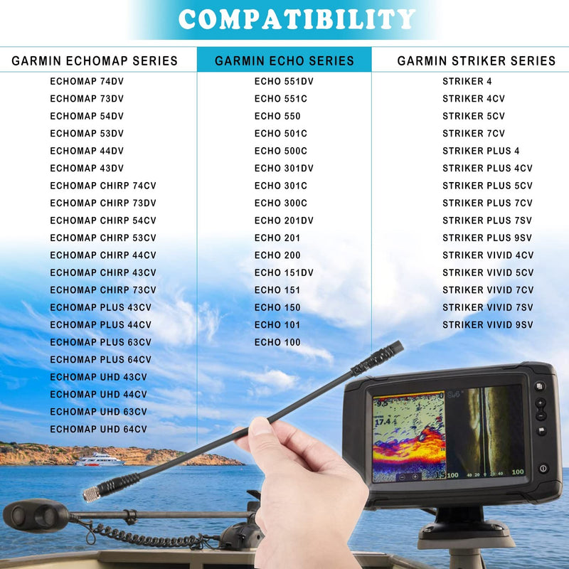 MKR-US2-12 Adapter Cable for Garmin Echo Series 1852072 Sonar Transducer