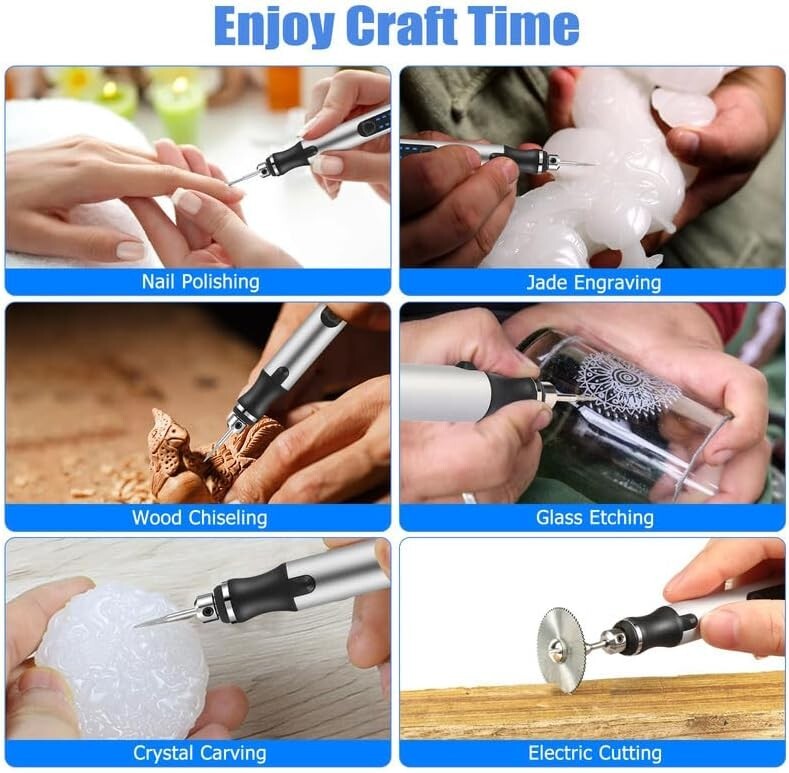 Cordless Electric Engraving Pen Micro Polishing Pen 33 Drill Bits