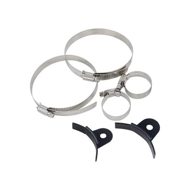 Universal Aluminum Racing Power Steering Fluid Reservoir Tank Silver Clamps