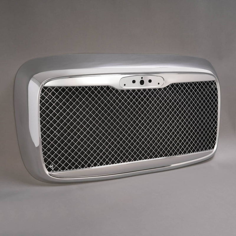 DURAFORCE Front Grille With Bug Screen Chrome Mesh Style for Freightliner Columbia 00-12