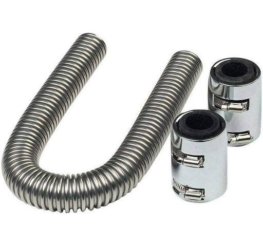DURAFORCE 36" Flexible Upper Lower Radiator Hose Kit Stainless Steel with 2pcs Chrome Caps