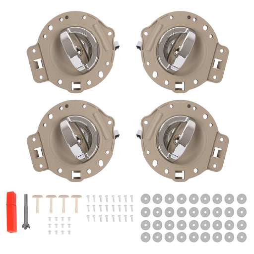 DURAFORCE Inside Door Handles Silvery Tan Set of 4 for Jeep Commander 2006-2010