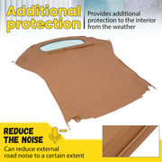 DURAFORCE Convertible Soft Top & Heated Glass Window for Toyota Solara 2004-2009 Brown