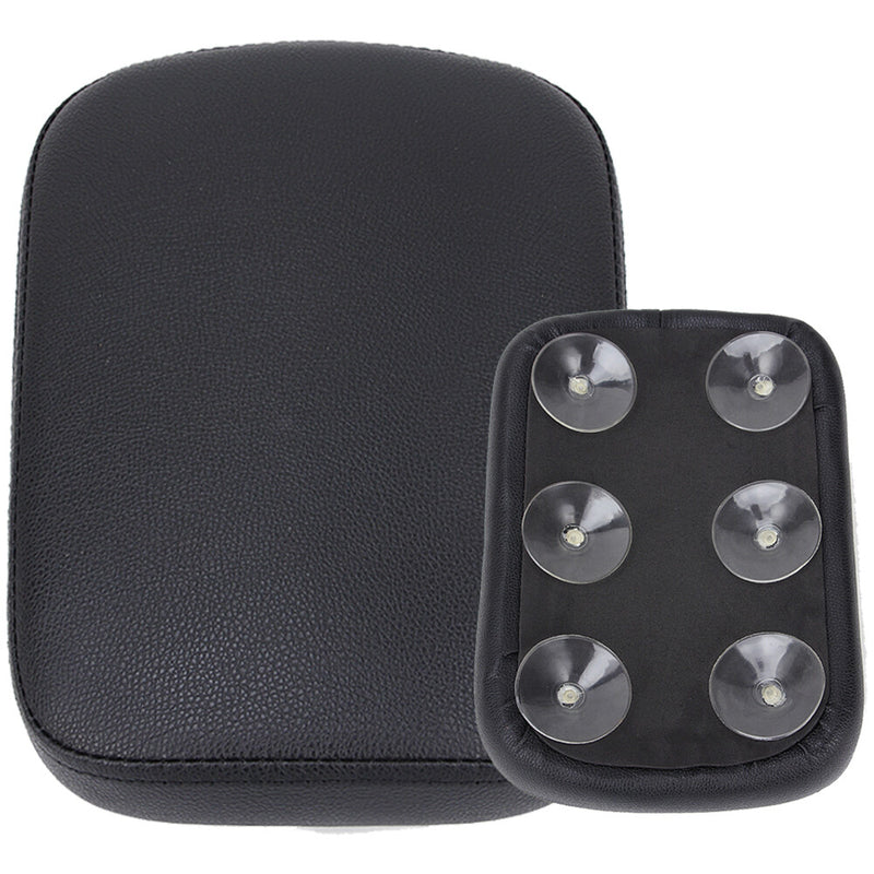 Suction Cup Pillion Passenger Pad Seat Black for Harley Chopper Dyna