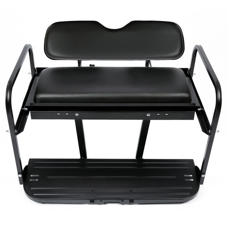 Golf Cart Flip Folding Rear Back Seat Kit Black for EZGO Marathon