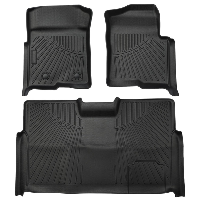 Floor Mats Set for Ford F-150 SuperCrew Crew Cab 2010-2014 Bucket Seat