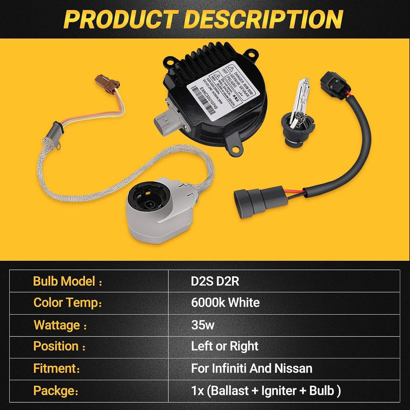 28474-89904 HID Xenon Headlight Ballast Igniter Cord Bulb for Nissan Infiniti