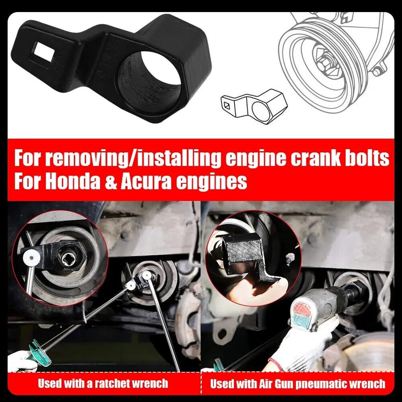 50mm Crankshaft Pulley Holder Crank Bolt Damper Removal Tool for Honda Acura