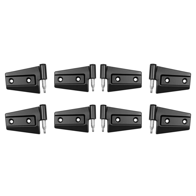 DURAFORCE Door Hinge Replacement Set Black Powder Coat for Jeep Wrangler JK 07-2018 16PCS