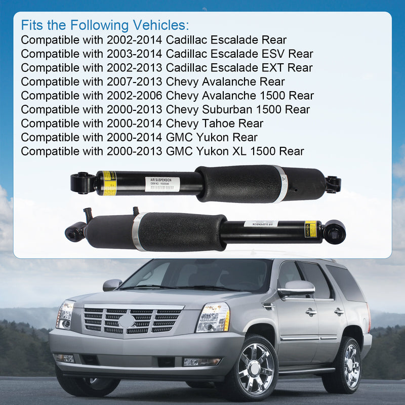Air Shocks Struts & Compressor Fit for Cadillac Escalade Suburban Yukon Front Re