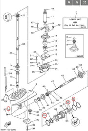 DURAFORCE 93101-20M07 90430-08003 Lower Gearcase Seal Kit for Yamaha 25HP 30HP Outboard