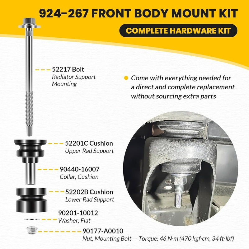 924-267 Front Body Mount Position #1 for Toyota Tacoma 2005-2021