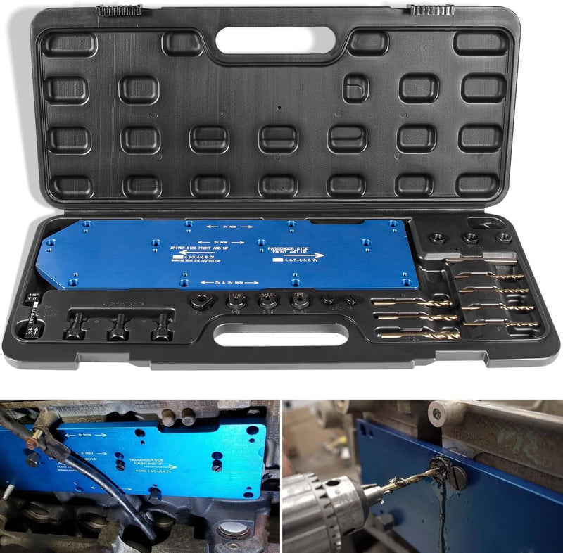 71600 Exhaust Manifold Drill Template for Ford V10 2V 3V 4.6L 5.4L 6.8L