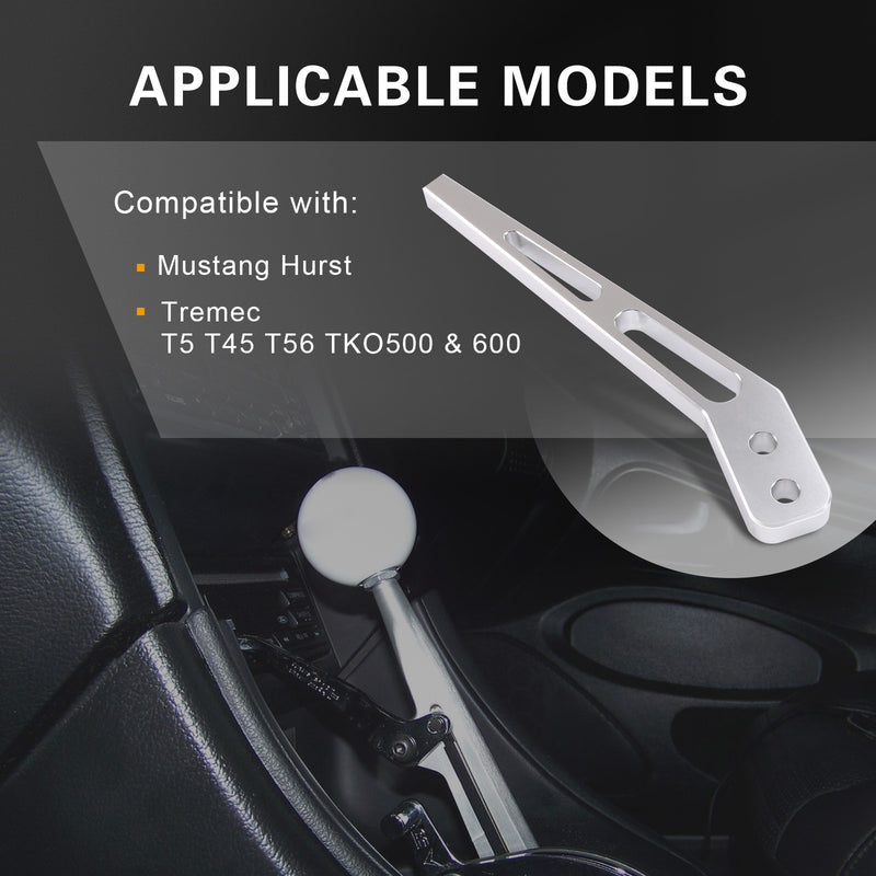 Billet 10" Bent Shifter Handle Lever Set for Tremec T5 T45 T56 Mustang Hurst