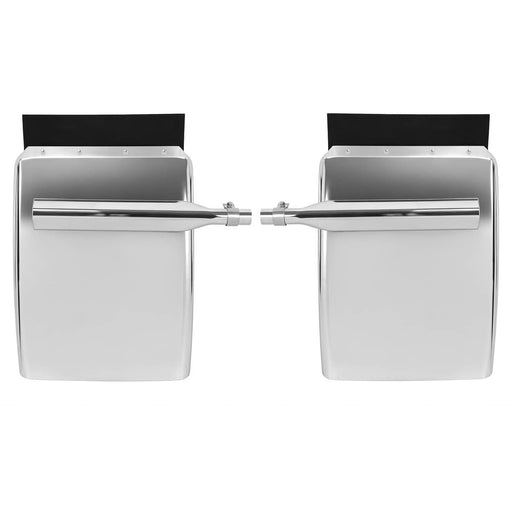 DURAFORCE 34"x24" Stainless Steel Quarter Fender Universal Truck With Support Tube Pair