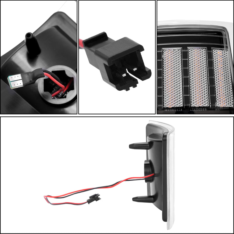 Sequential Corner Side Marker Lights for Chevy C/K 1500 2500 3500 94-98 Set