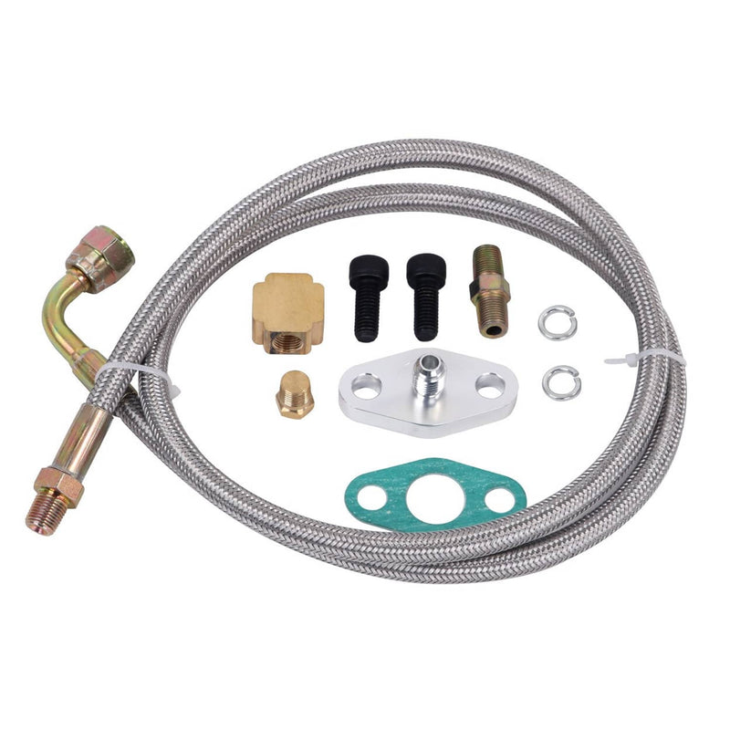 41" Turbo Oil Feed Line Kit for T3 T4 T60 T61 T70 AN4 90 Degree