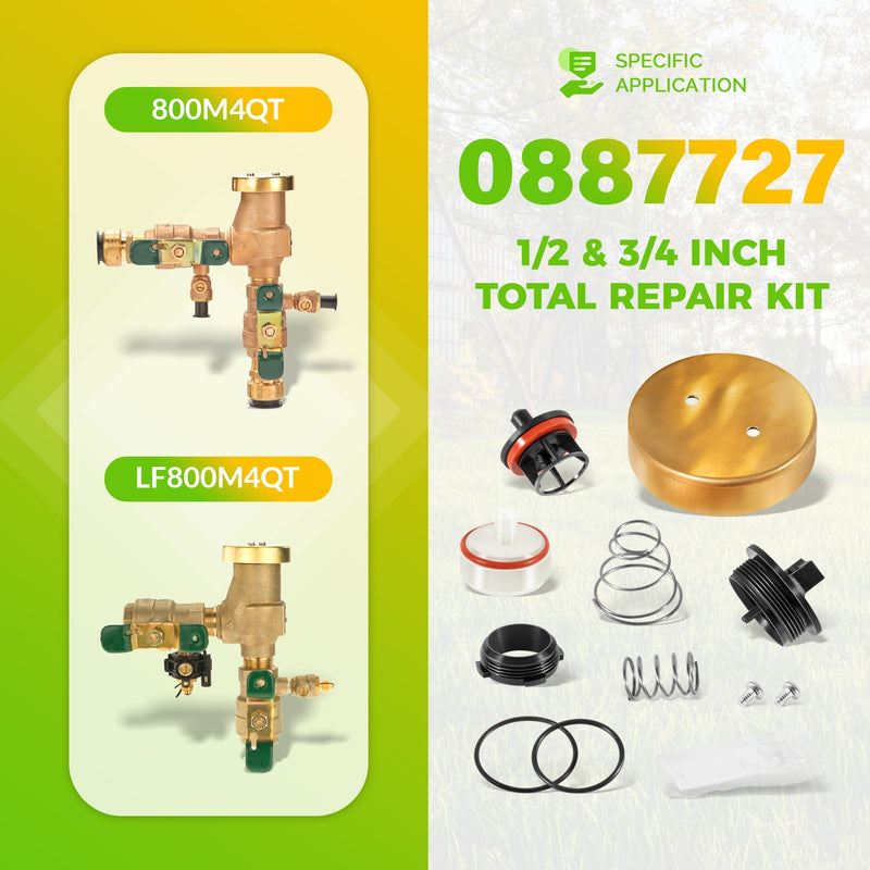 0887727 Pressure Vacuum Breaker Total Repair Kit for Watts 1/2 3/4 Inch
