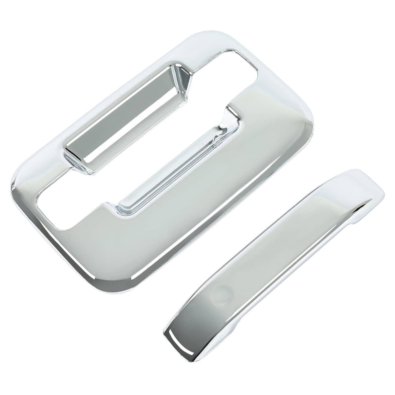 DURAFORCE Chrome Door Handle Tailgate Covers With Keypad for Ford F150 2004-2014 4 Door