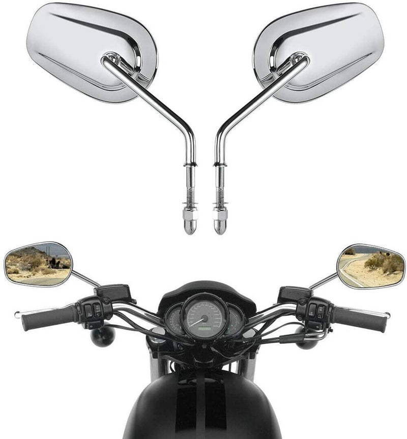 Chrome Rear View Mirrors for Harley XL1200L XL883 XL Sportster Left & Right