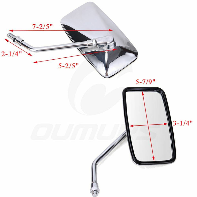 Rearview Side Mirrors for Honda Shadow Spirit 750 1100 VLX600 VT600C VTX1100