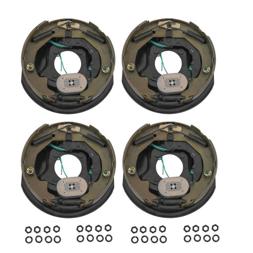 DURAFORCE 3500 lbs Electric Trailer Brake 10"x2-1/4" Self-Adjusting Assembly 2 Pairs