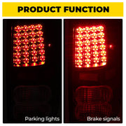 DURAFORCE Full LED Tail Lights Left+Right Black for Toyota Tundra 2007-2013 Pair Set