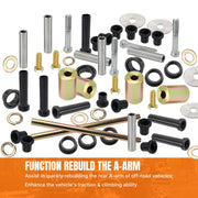 DURAFORCE 5020826 Rear A-Arm Bushing Shafts Kit for Polaris Sportsman 400 450 600 700