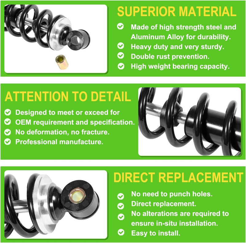 Front Suspension Heavy Duty Shock Absorber Kit for John Deere AM130448 Gator TX