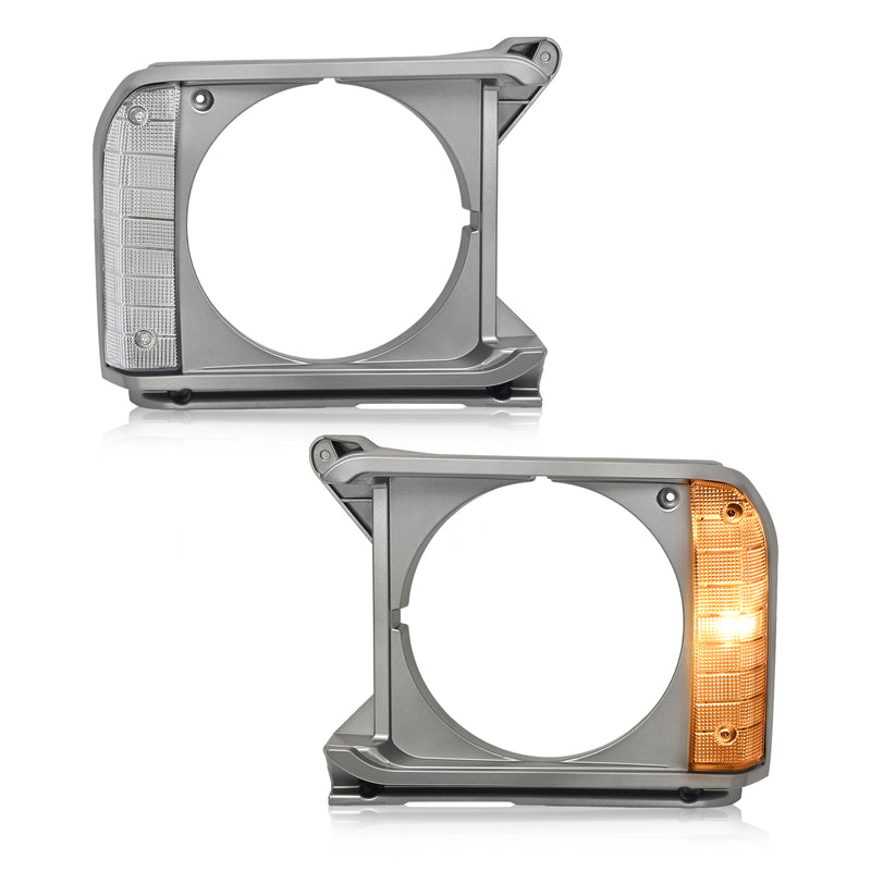 8161089105 Gray Headlight Bezel Door Set for Toyota Pickup RWD 79-81