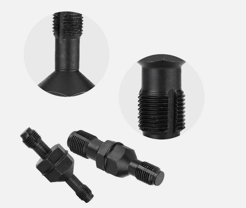2PCS Spark Plug Hole Thread Chaser 10 12 14 18mm Re-threader Tap Cleaning Tool