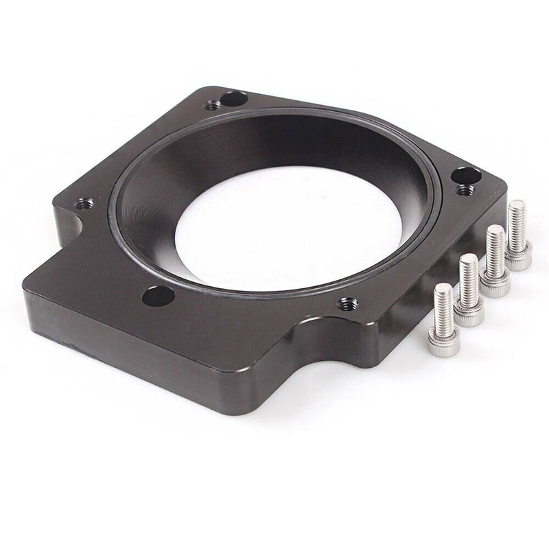 Black 92mm Throttle Body TPS IAC Adapter Plate for Chevy GM LSX LS LS1 LS2