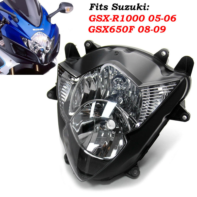 Front Headlight Headlamp Assembly for Suzuki GSXR1000 K5 GSX-R 2005-2006