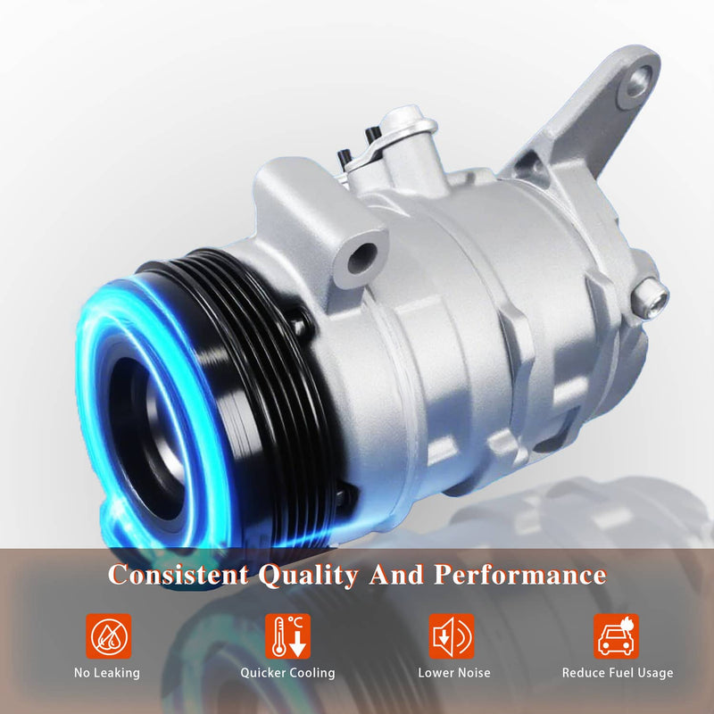 AC Compressor w/ Clutch for Cadillac Chevy GMC Hummer 4.8 5.3 5.7L 2000-2014
