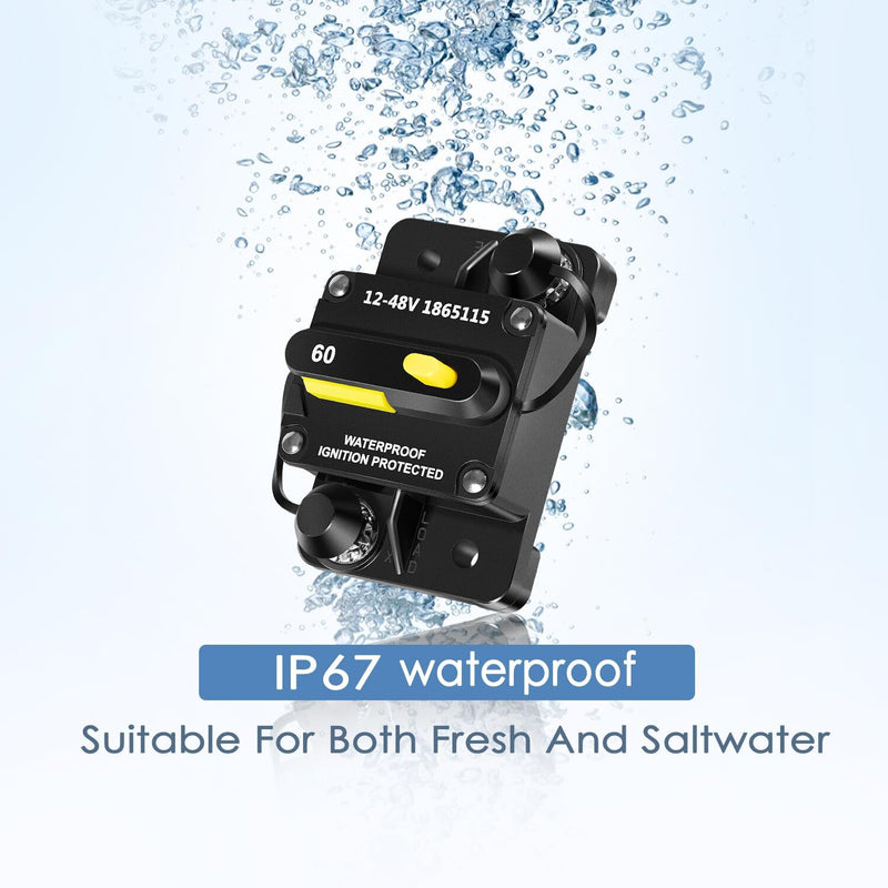 MKR-27 1865115 Circuit Breaker Waterproof 60AMP for Minn Kota Trolling Motor