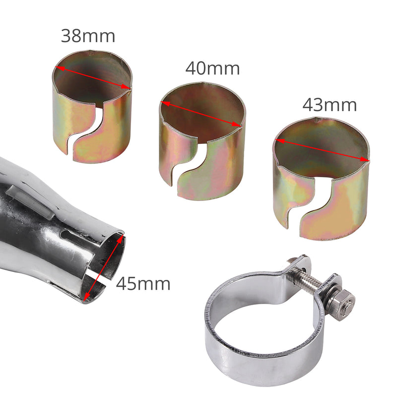 Motorcycle Exhaust Pipe Muffler Removable Silencers for Cafe Racer Bobber