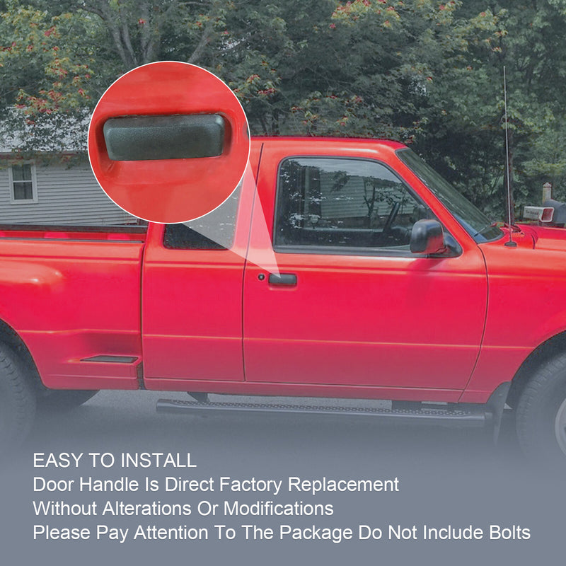 Metal Door Handle Exterior Outside Black L Driver or R Passenger for Ford Mazda