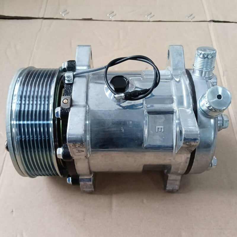 HC5004C AC Compressor with Clutch for Sanden 508 Style 8-Groove Serpentine Belt