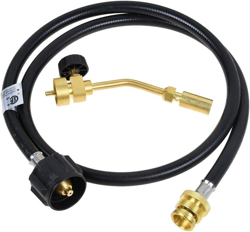 Mapp Propane Gas Tank Turbo Hose Adapter Torch Kit Brazing Soldering Welding