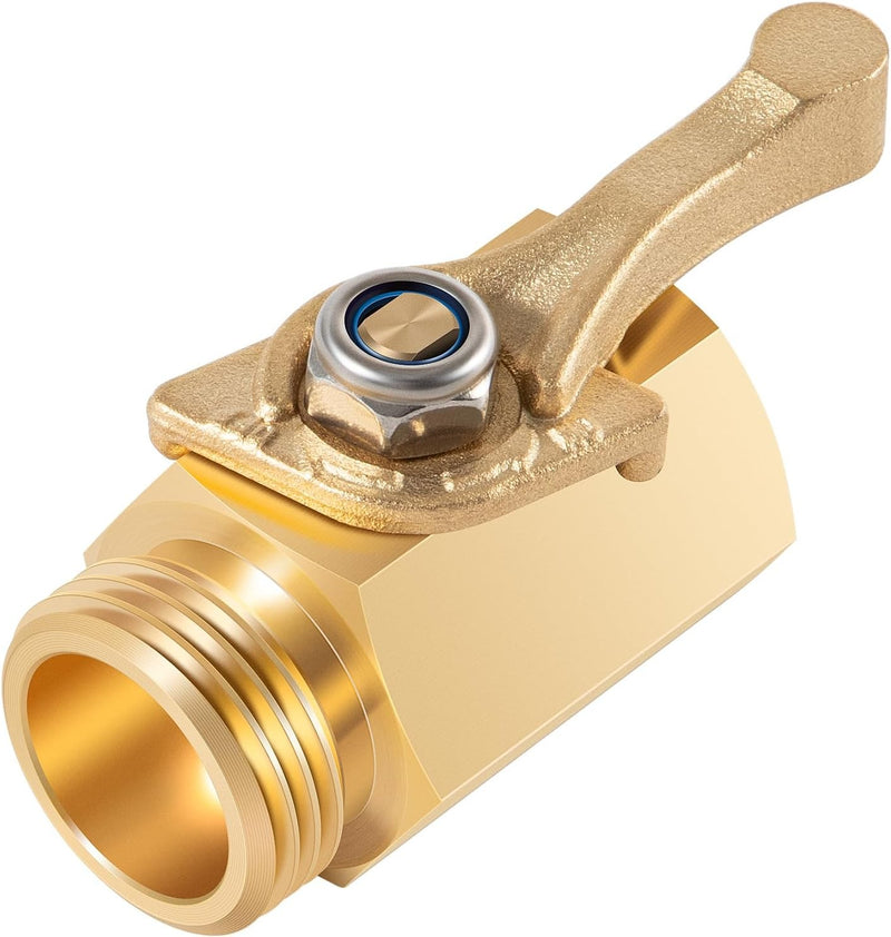 12353 Brass Shut-Off Valve 3/4 Hose Thread Full Flow 1/2 Opening