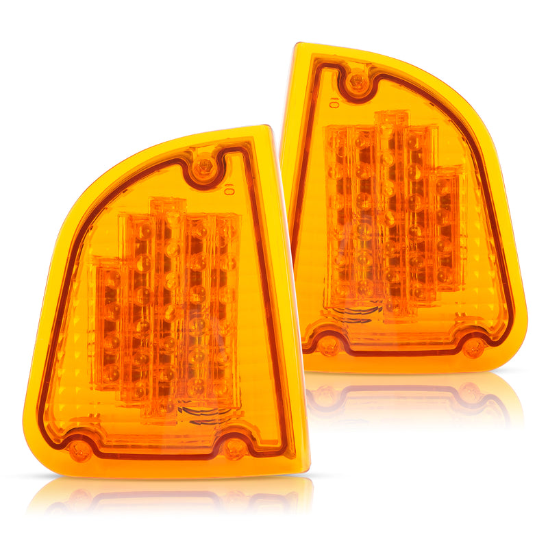 Amber Turn Signal Lights for KW for Kenworth K300 T300 T330 T600 1986-2008 Pair