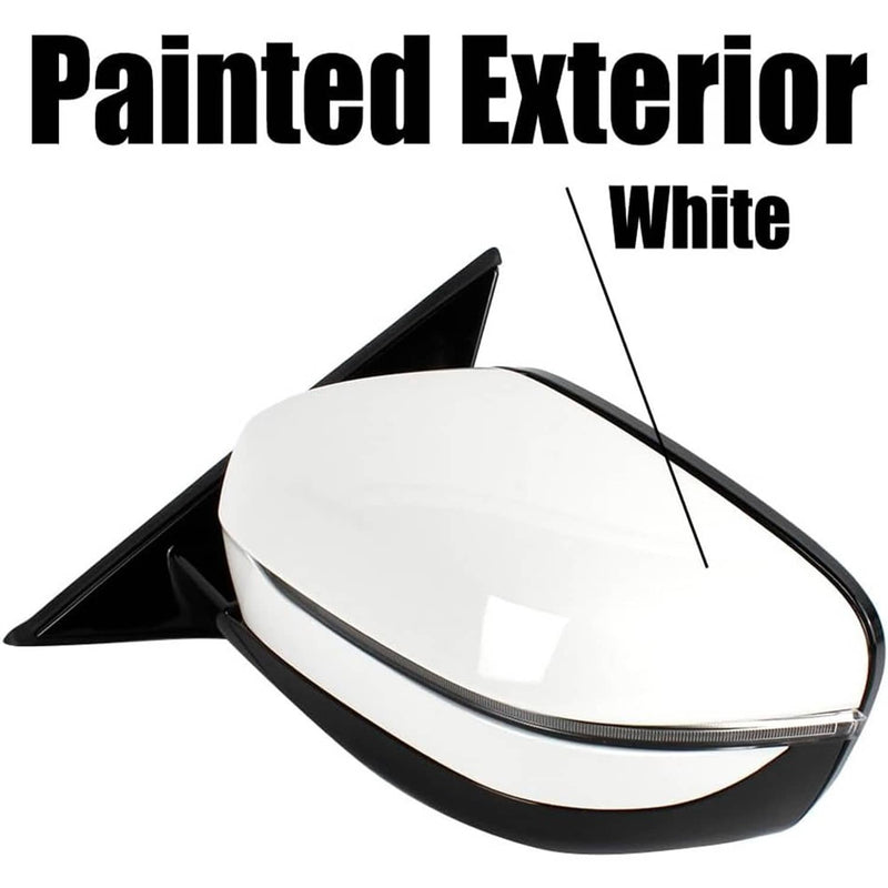 Left Driver Side Mirror with Blind Spot White for BMW 320i 330i 330e 2019-2023