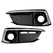 DURAFORCE Pair Front Bumper Chrome Fog Light w/Cover For 2019-2020 Honda Civic Sedan/Coupe