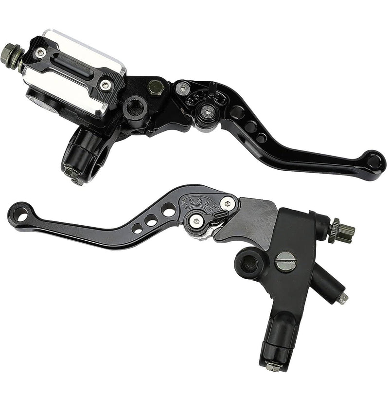 7/8'' CNC Motorcycle Brake Clutch Master Cylinder Reservoir Lever Set Universal