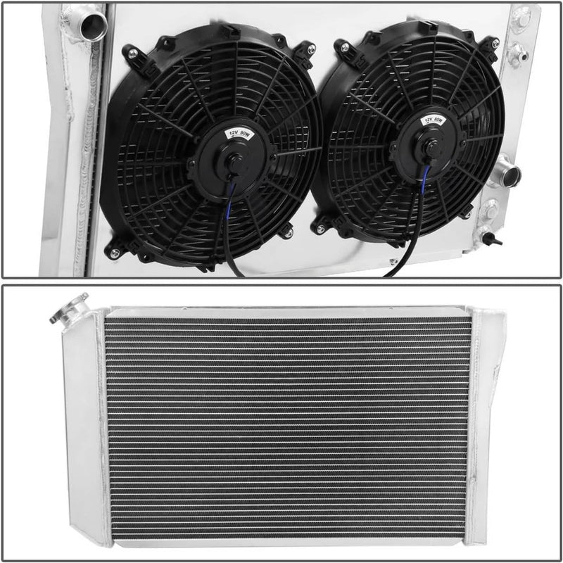 3Row Aluminum Radiator w/Fan Shroud for Chevy S10 Blazer Corvette V8