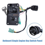 DURAFORCE 704-82570-12-00 Single Engine Key Switch Assembly Panel for Yamaha Outboard