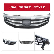 DURAFORCE Front Radiator Bumper Grille Front Upper Chrome Grill Fit Honda Accord 2011-2012